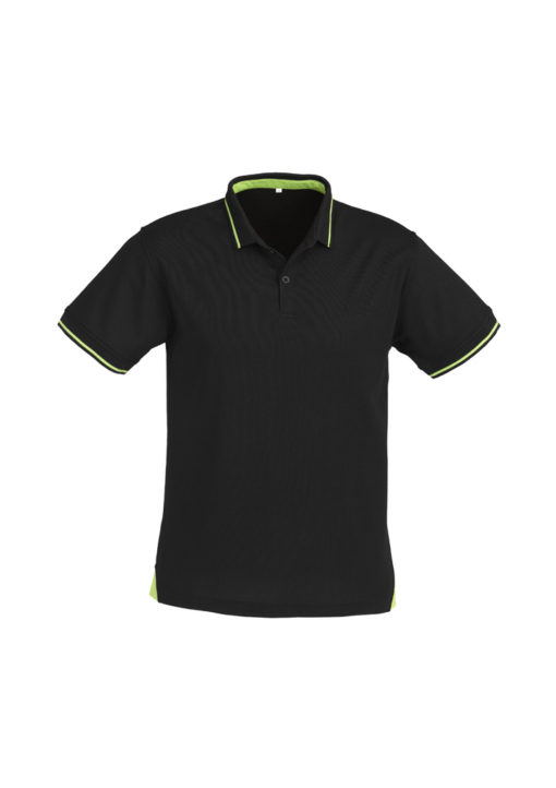 Mens Jet Polo P226MS Black and Bright Green