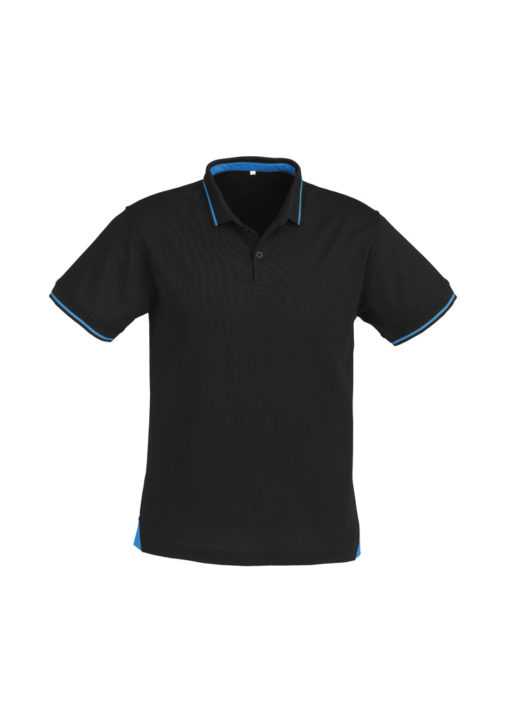 Mens Jet Polo P226MS Black and Cyan