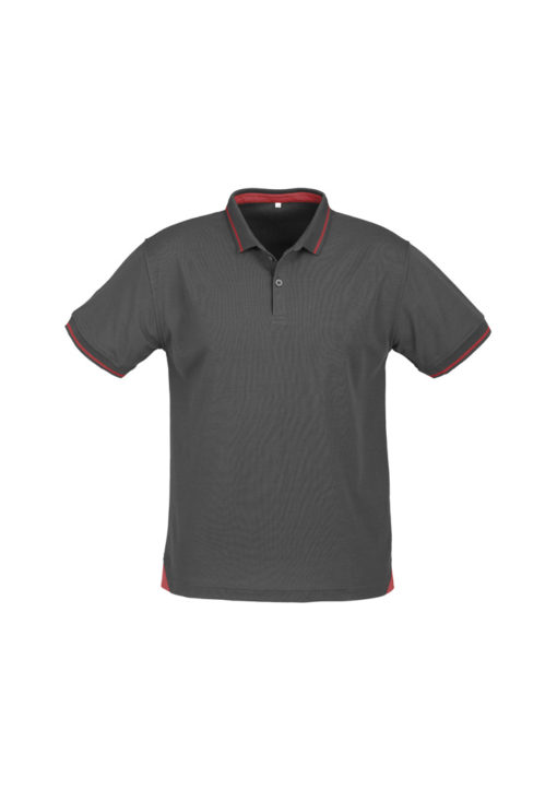Mens Jet Polo P226MS Steel Grey and Red
