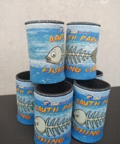 custom fishing club stubby coolers - shout marketing australia