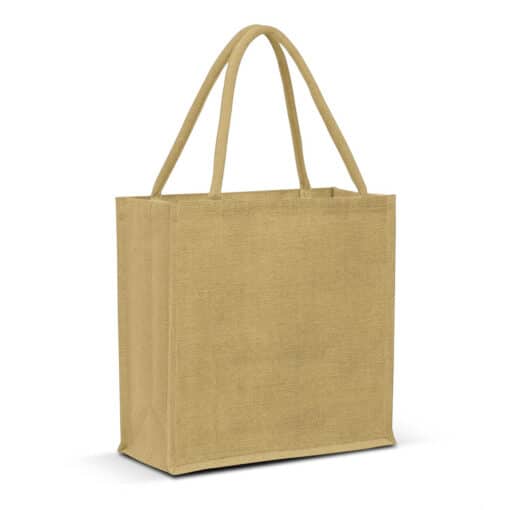 Monza Jute Tote Bag - Colour Match - Image 5