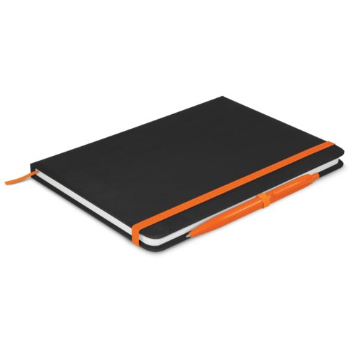 Omega Black Notebook with Pen - Image 4