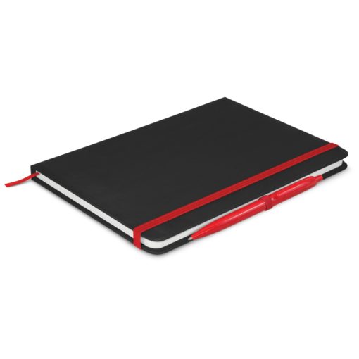 Omega Black Notebook with Pen - Image 5