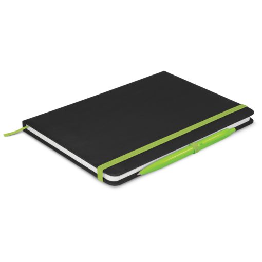 Omega Black Notebook with Pen - Image 6