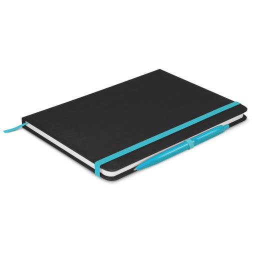 Omega Black Notebook with Pen - Image 7