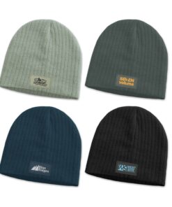 Nebraska Cable Knit Beanie with Patch