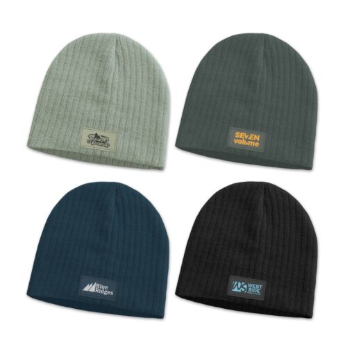 Nebraska Cable Knit Beanie with Patch - Image 2