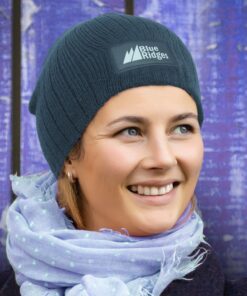 Nebraska Cable Knit Beanie with Patch