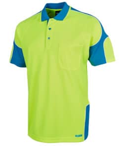 Hi Vis S/S Arm Panel Polo – Mens – 6AP4S