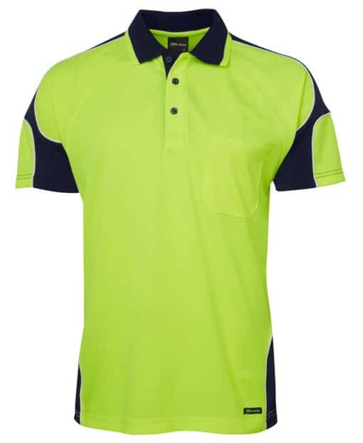 Hi Vis S/S Arm Panel Polo - Mens - 6AP4S - Image 9