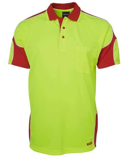 Hi Vis S/S Arm Panel Polo - Mens - 6AP4S - Image 13