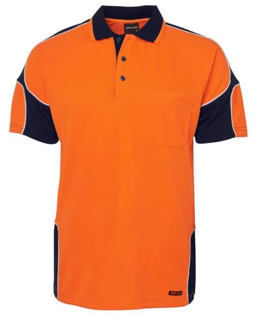 Hi Vis S/S Arm Panel Polo - Mens - 6AP4S - Image 25