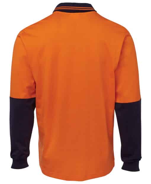 Hi Vis L/S Cotton Polo - Mens - 6CPHL - Image 6