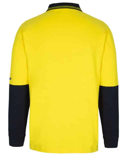 Hi Vis L/S Cotton Polo - Mens - 6CPHL - Image 10