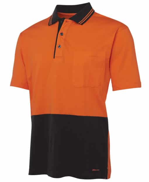 Hi Vis S/S Cotton Polo - Mens - 6CPHV - Image 2