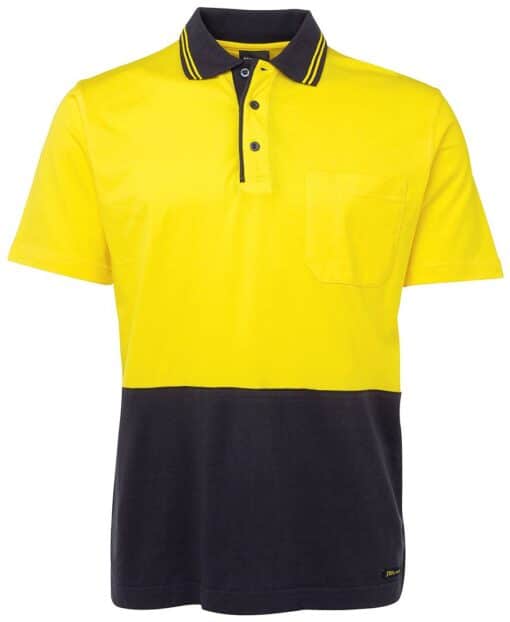 Hi Vis S/S Cotton Polo - Mens - 6CPHV - Image 13