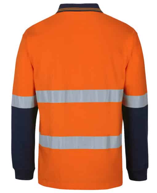 Hi Vis (D+N) L/S Cotton Polo - Mens - 6DCPL - Image 3