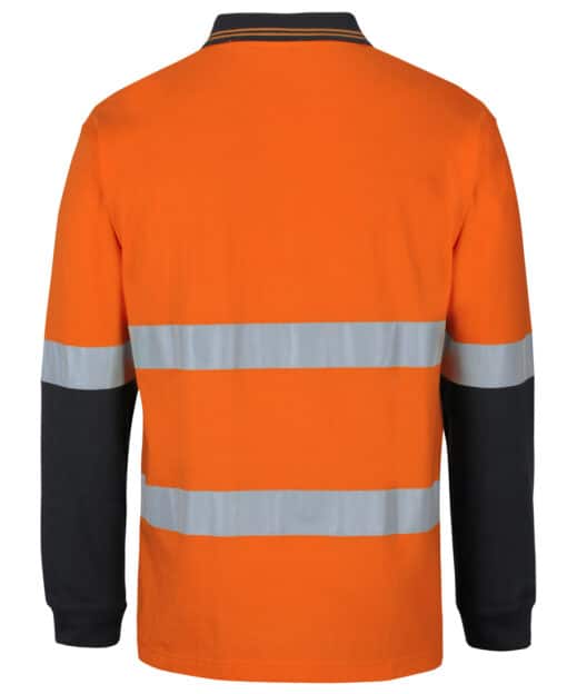Hi Vis (D+N) L/S Cotton Polo - Mens - 6DCPL - Image 6