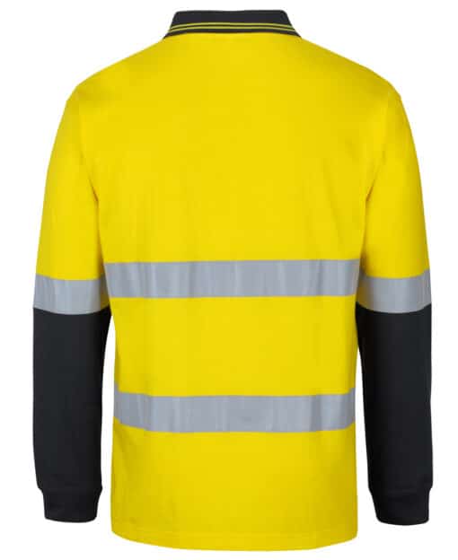 Hi Vis (D+N) L/S Cotton Polo - Mens - 6DCPL - Image 10