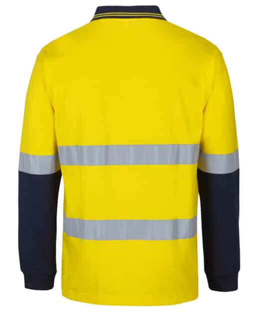 Hi Vis (D+N) L/S Cotton Polo - Mens - 6DCPL - Image 14