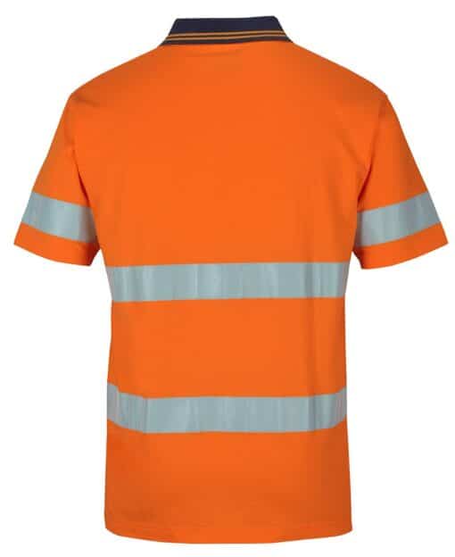 Hi Vis (D+N) S/S Cotton Polo - Mens - 6DCPS - Image 3