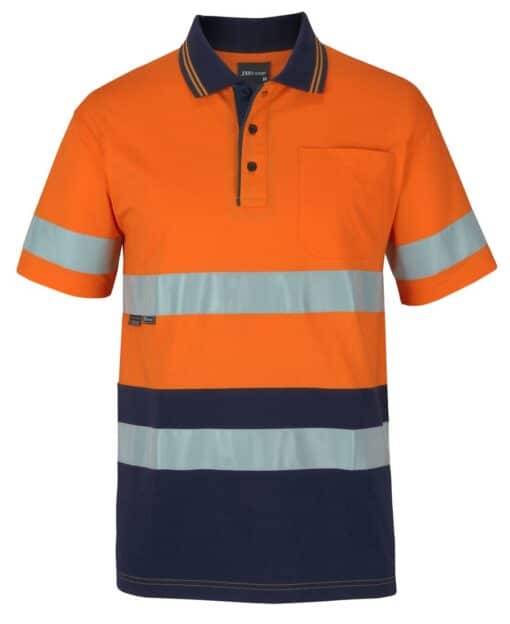 Hi Vis (D+N) S/S Cotton Polo - Mens - 6DCPS - Image 5