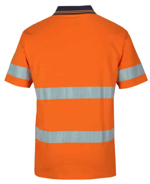 Hi Vis (D+N) S/S Cotton Polo - Mens - 6DCPS - Image 6