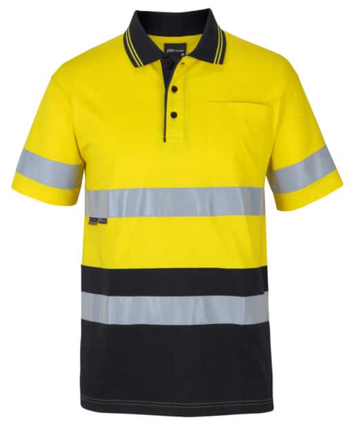 Hi Vis (D+N) S/S Cotton Polo - Mens - 6DCPS - Image 9