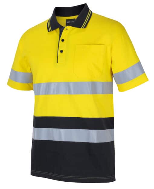 Hi Vis (D+N) S/S Cotton Polo - Mens - 6DCPS - Image 11