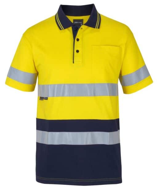 Hi Vis (D+N) S/S Cotton Polo - Mens - 6DCPS - Image 13