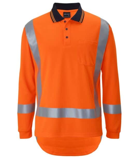 Hi Vis (D+N) L/S Non Cuff TTMC-W17 Traditional Polo - Mens - 6DTLP