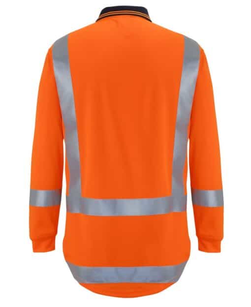 Hi Vis (D+N) L/S Non Cuff TTMC-W17 Traditional Polo - Mens - 6DTLP - Image 3