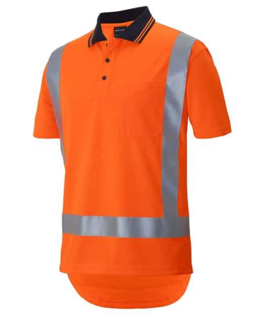Hi Vis (D+N) S/S Non Cuff TTMC-W17 Traditional Polo - Mens - 6DTSP - Image 2