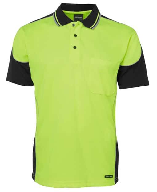 Hi Vis Contrast Piping Polo - Mens - 6HCP4