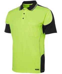 Hi Vis Contrast Piping Polo – Mens – 6HCP4