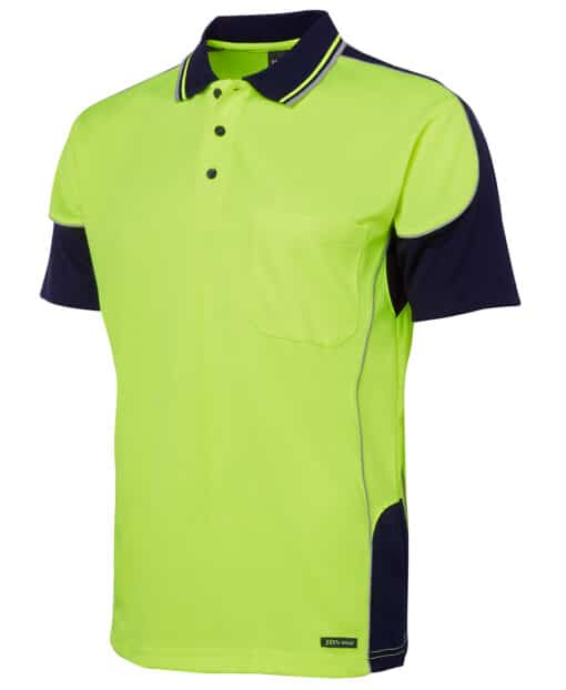 Hi Vis Contrast Piping Polo - Mens - 6HCP4 - Image 7