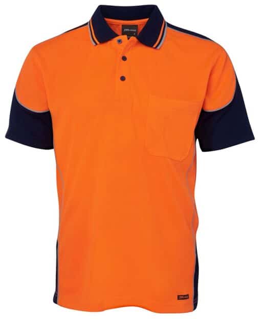 Hi Vis Contrast Piping Polo - Mens - 6HCP4 - Image 9