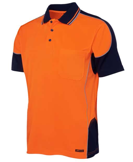 Hi Vis Contrast Piping Polo - Mens - 6HCP4 - Image 11