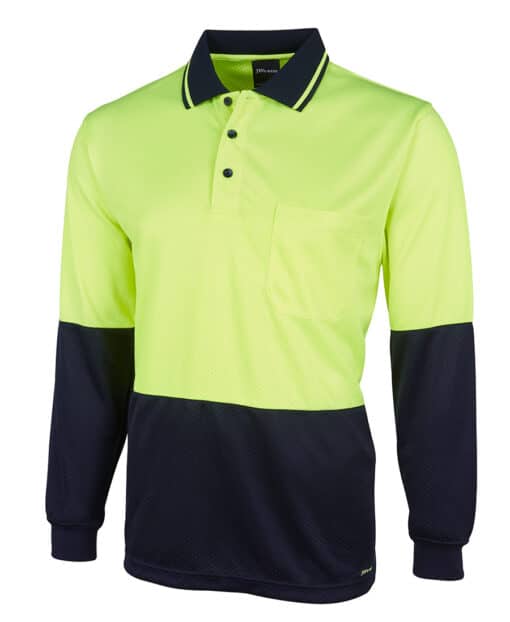 Hi Vis L/S Jacquard Polo - Mens - 6HJNL - Image 7