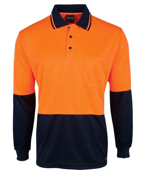 Hi Vis L/S Jacquard Polo - Mens - 6HJNL - Image 9