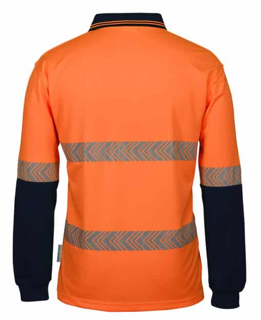 Hi Vis L/S Segmented Tape Polo - Mens - 6HLST - Image 6