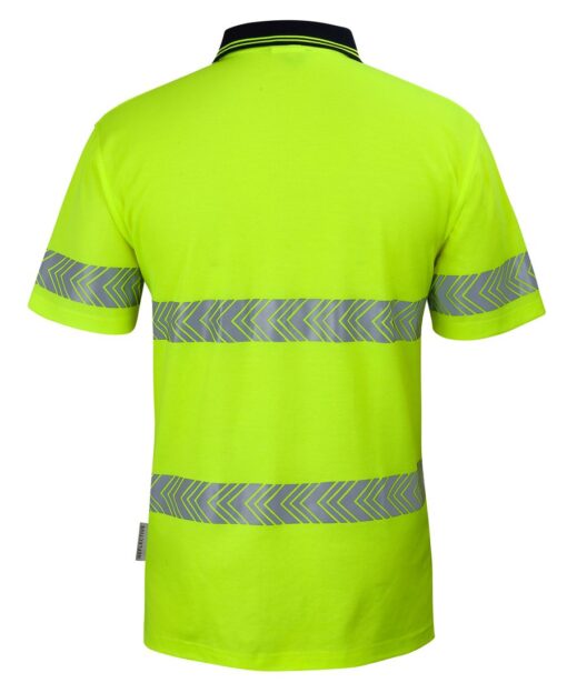 Hi Vis (D+N) Cotton Back S/S Segmented Tape Polo - Mens - 6HMSS - Image 3