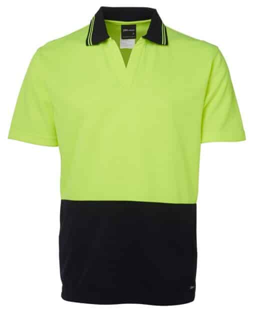 Hi Vis S/S Non Button Polo - Mens - 6HNB