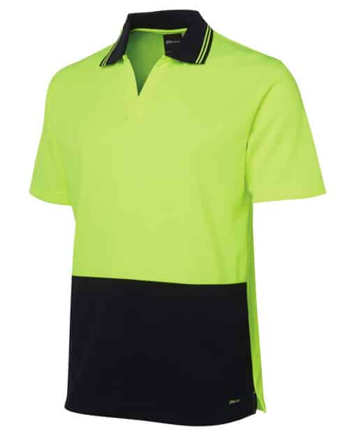 Hi Vis S/S Non Button Polo - Mens - 6HNB - Image 2