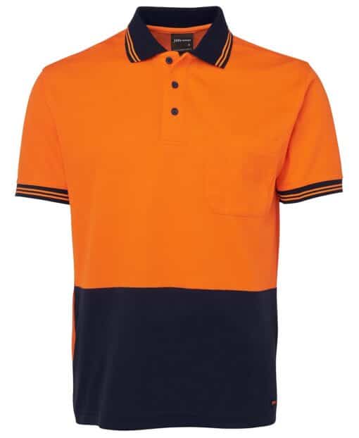 Hi Vis S/S Cotton Back Polo- Mens - 6HPS - Image 5