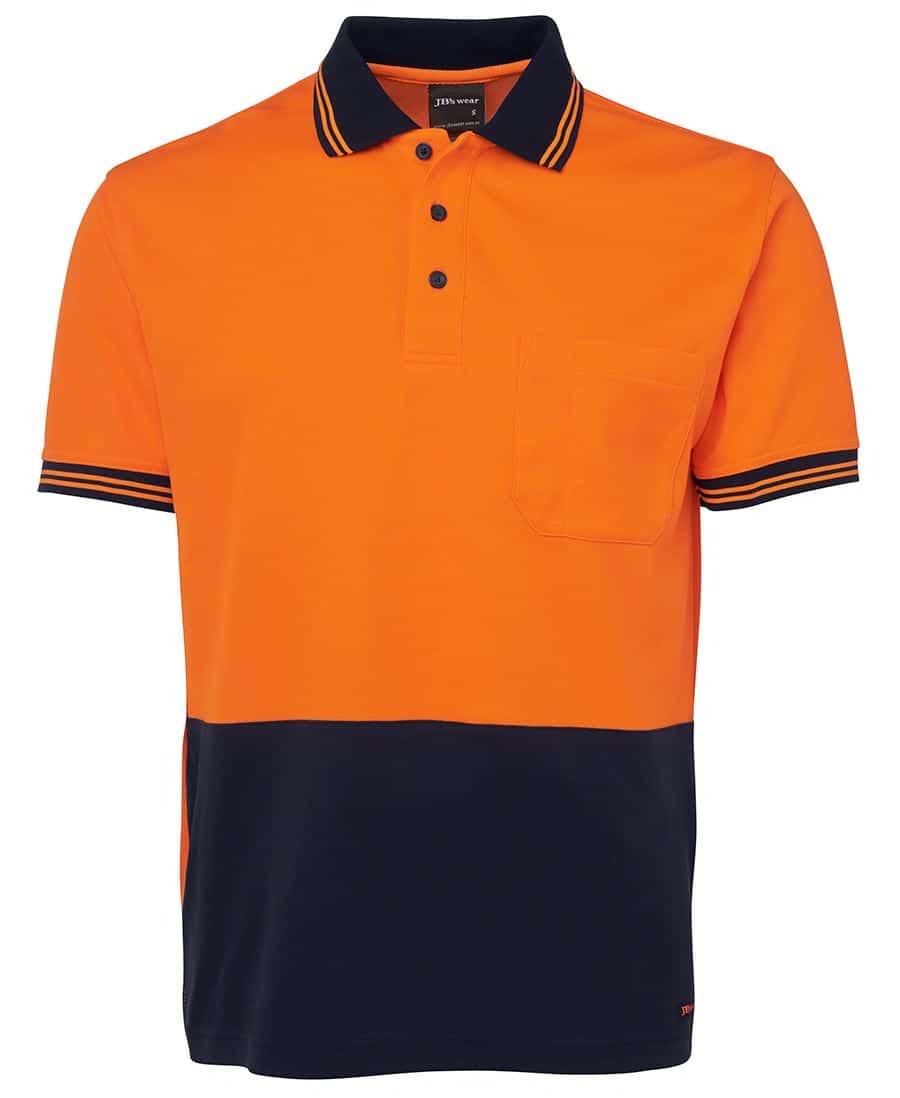 Hi Vis S/S Cotton Back Polo- Mens - 6HPS - Image 5