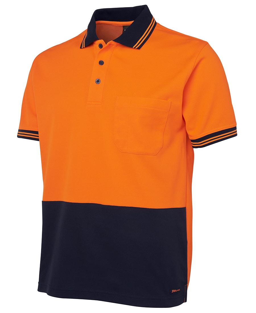 Hi Vis S/S Cotton Back Polo- Mens - 6HPS - Image 7
