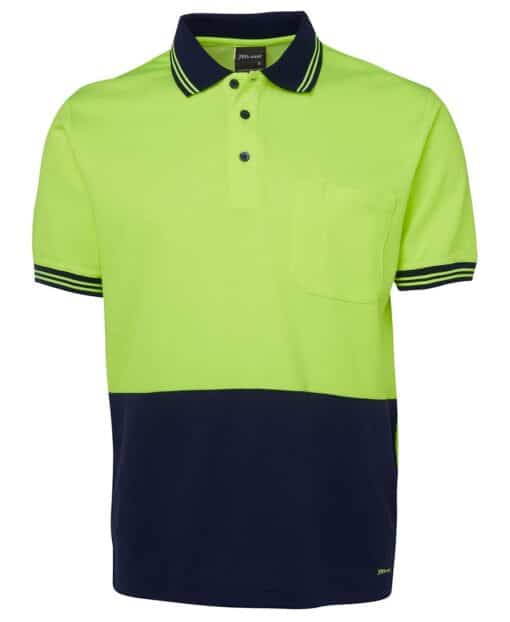 Hi Vis S/S Cotton Back Polo- Mens - 6HPS