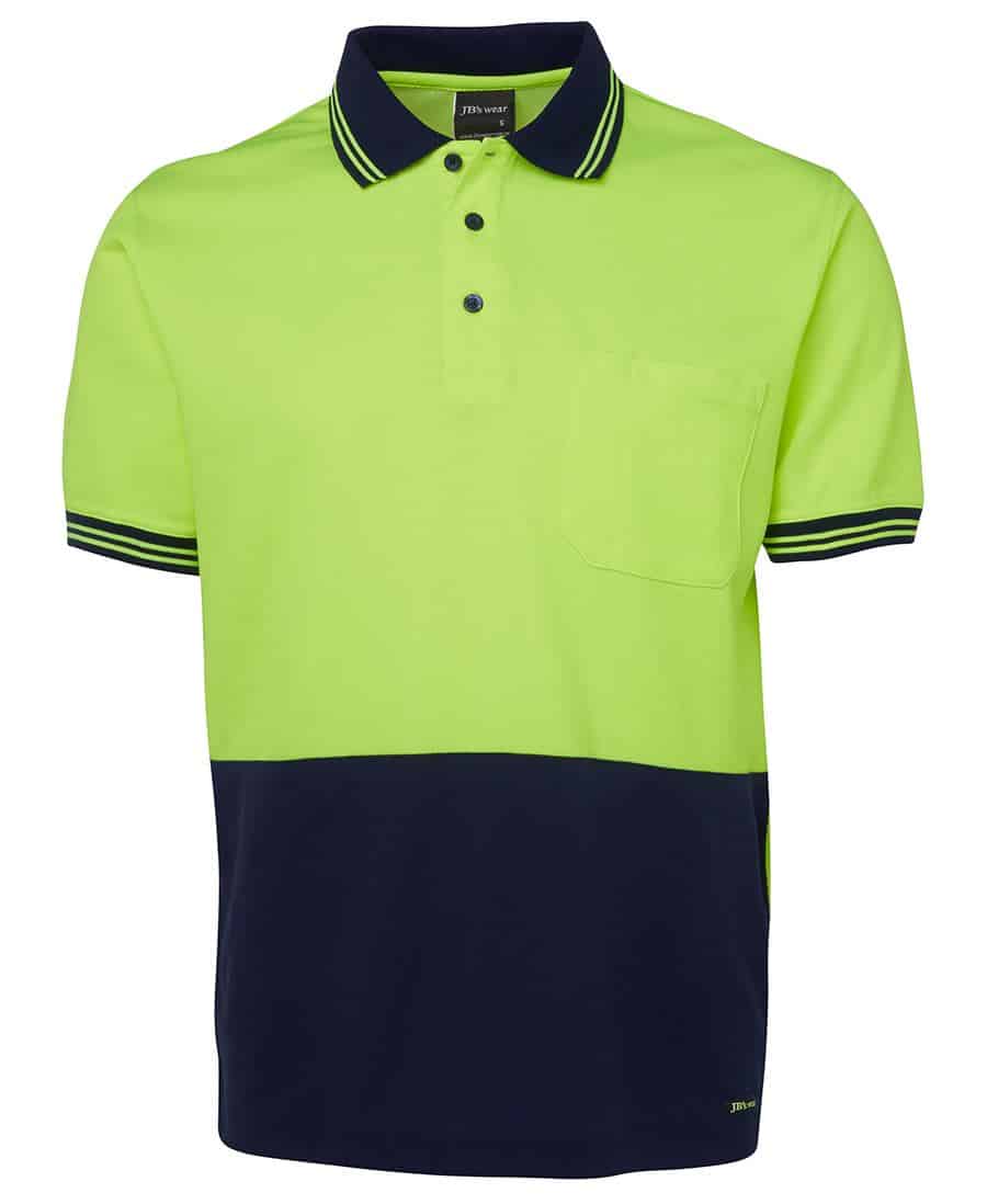 Hi Vis S/S Cotton Back Polo- Mens - 6HPS
