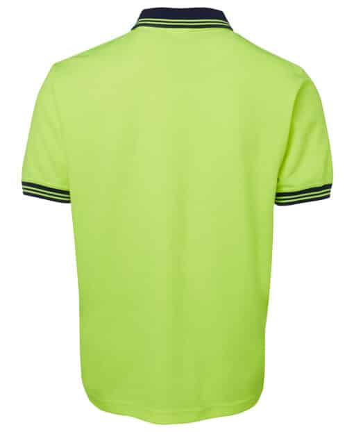 Hi Vis S/S Cotton Back Polo- Mens - 6HPS - Image 3
